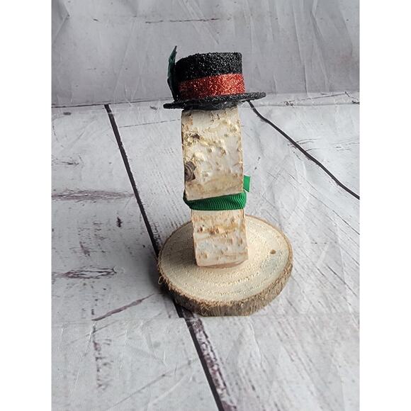 rustic wooden snowman handmade winter decor Countrycore Farmhouse - Picture 4 of 6